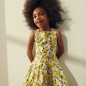 Crewcuts Girls Size 8 Lemon Print Dress